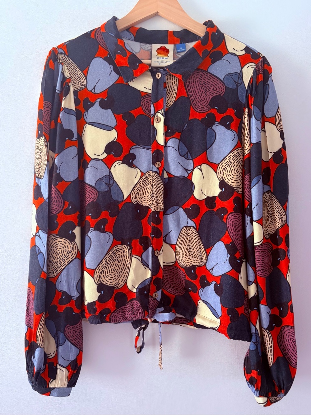 Anthropologie Farm Rio XL Retro Inspired Paloma Button-down Shirt - Picture 4 of 16